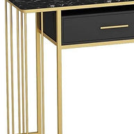 Stylish Entryway Table - Easy-to-Clean White Marble Top