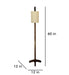 Leo Wooden Floor Lamp with Brown Base and Jute Fabric Lampshade - WoodenTwist