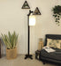 Leo Wooden Floor Lamp with Brown Base and Jute Fabric Lampshade - WoodenTwist