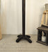 Leo Wooden Floor Lamp with Brown Base and Jute Fabric Lampshade - WoodenTwist