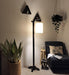 Leo Wooden Floor Lamp with Brown Base and Jute Fabric Lampshade - WoodenTwist