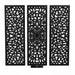 Premium Wooden Decoration Hand Carved 3 Wall Panel (MDF Wood, Black) - WoodenTwist