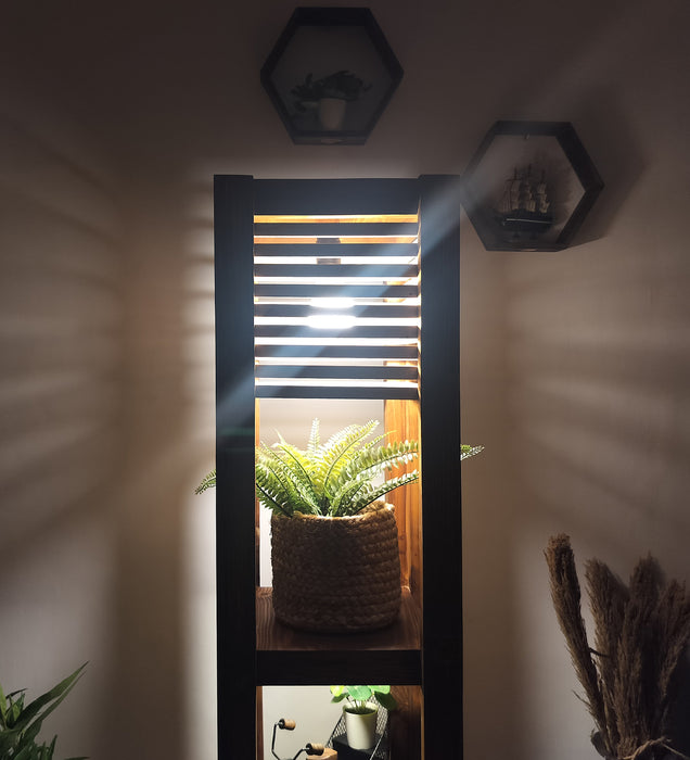 Modern Pinewood Lighthouse Floor Lamp – Elegant Rectangular Design