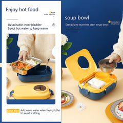 Stainless Steel Tiffin Box Lunch Box Kids Adults With Bag & Free Cutlery