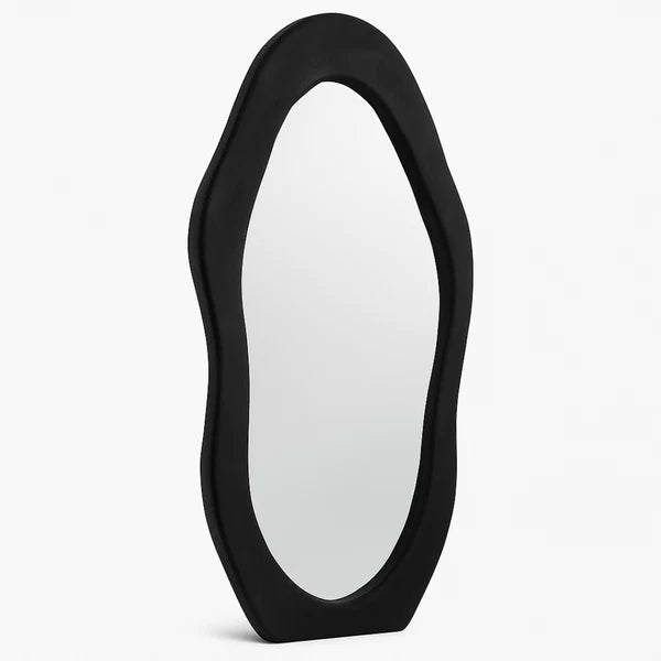 Luxury Irregular Black Full-Length Wavy Mirror