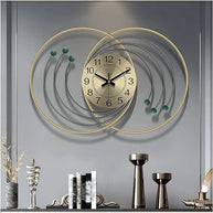 Luxury Dual-Circle Metal Wall Clock 