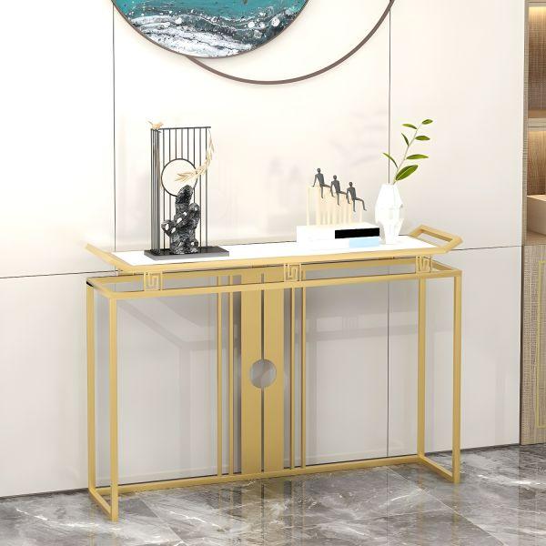 Chic Console Table with Storage Box - Sophisticated Style