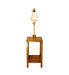 Maurice Wooden Floor Lamp with Brown Base and Jute Fabric Lampshade - WoodenTwist