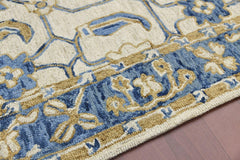 Hand Tufted Romania Royal Blue Color Carpet - WoodenTwist