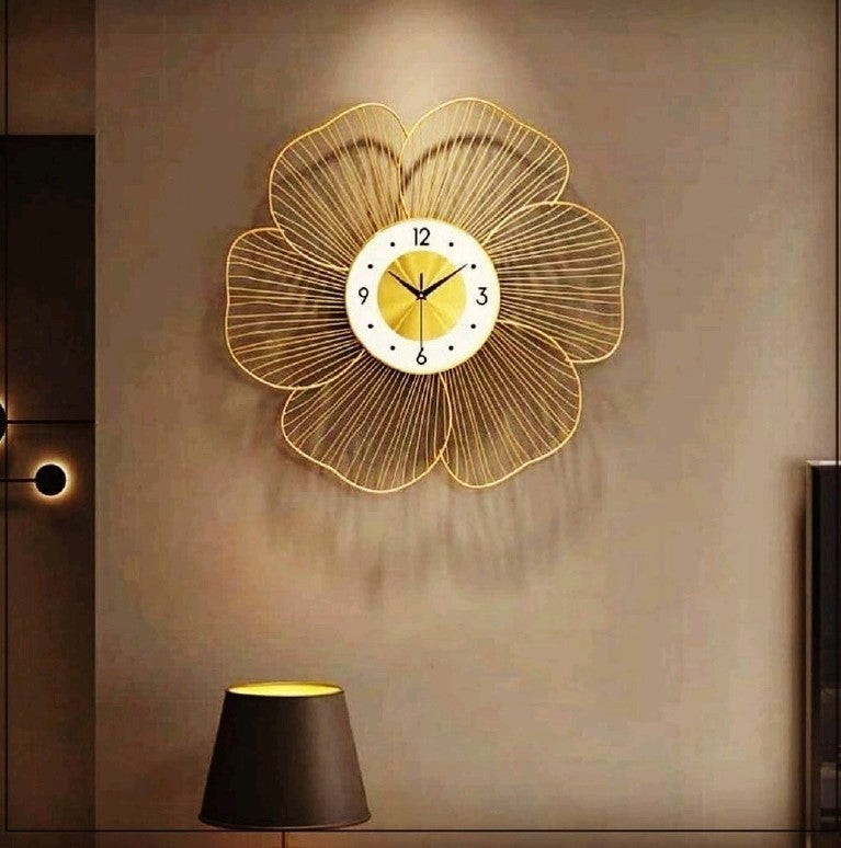 Metal Flower Wall Clock