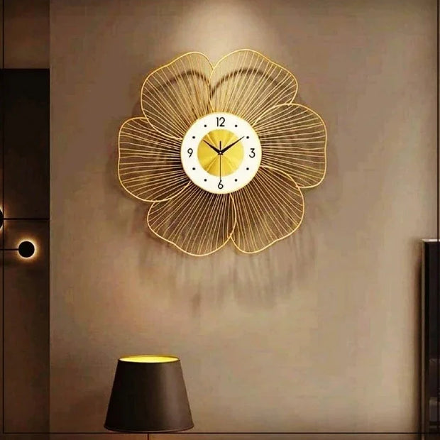Metal Flower Wall Clock