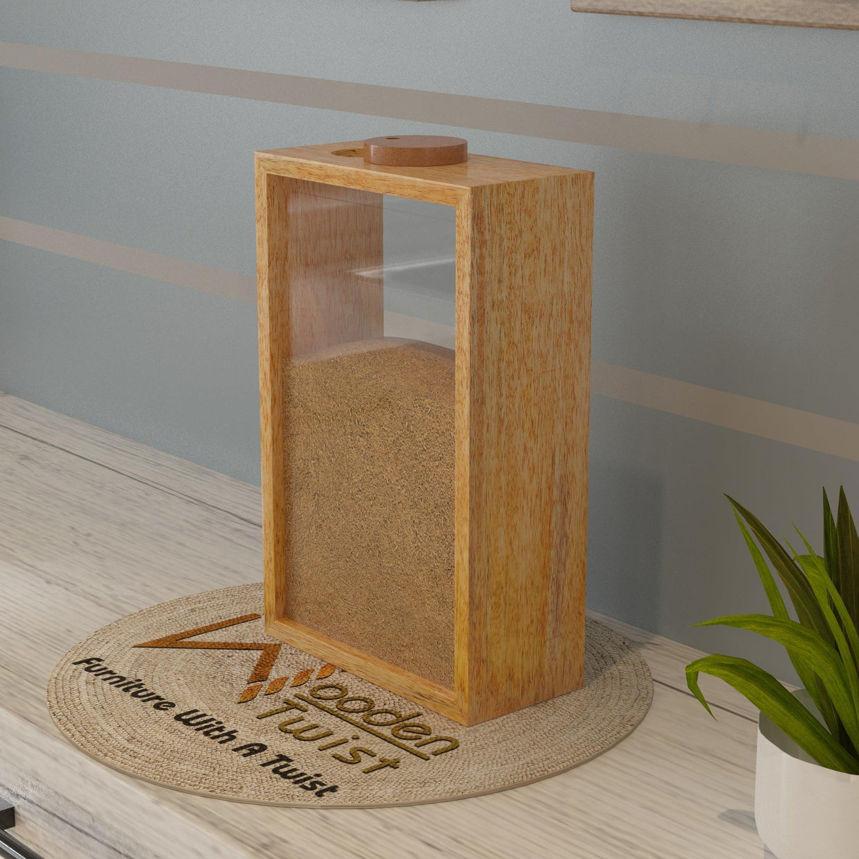 Wooden Twist Pantry Storage Container Wooden Storage Jars Cereal and Pasta Storage Containers for Pantry - WoodenTwist