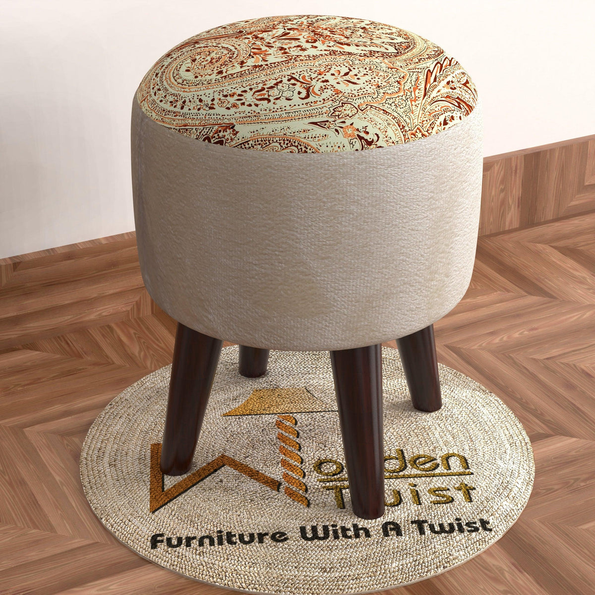 A Round Puffy Stool for Your Living Room