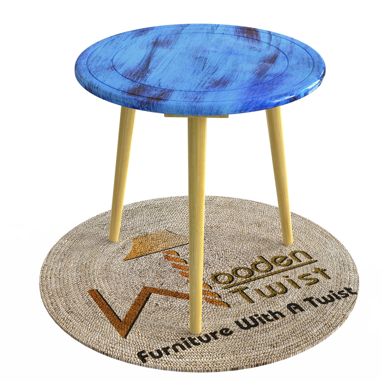 Wooden Twist Malin Round End Table - WoodenTwist