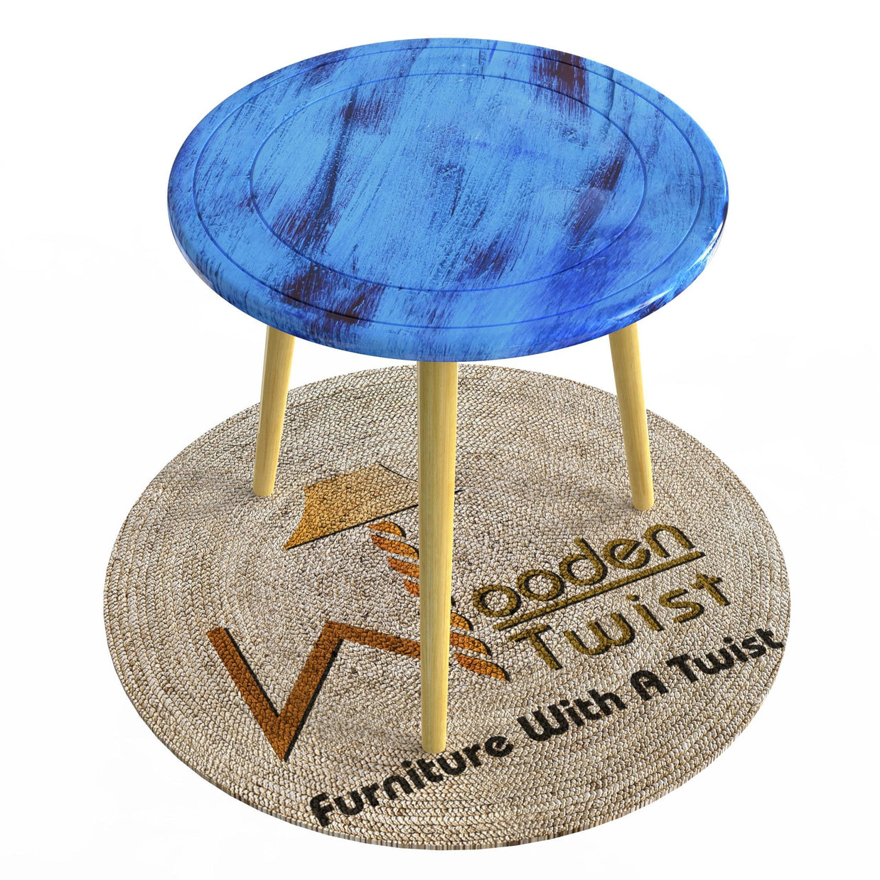 Wooden Twist Malin Round End Table - WoodenTwist