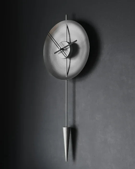 Minimalist Silver Wall Clock 