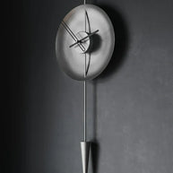 Minimalist Silver Wall Clock 