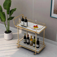 Modern gold bar cart