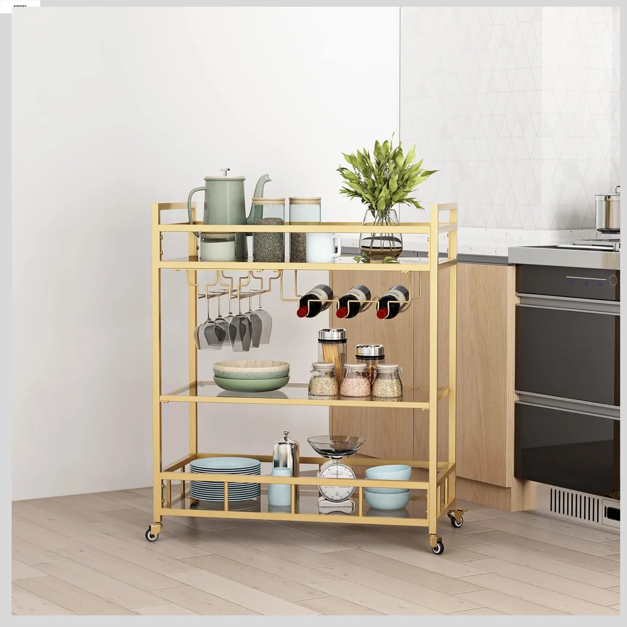 Modern golden-finished bar