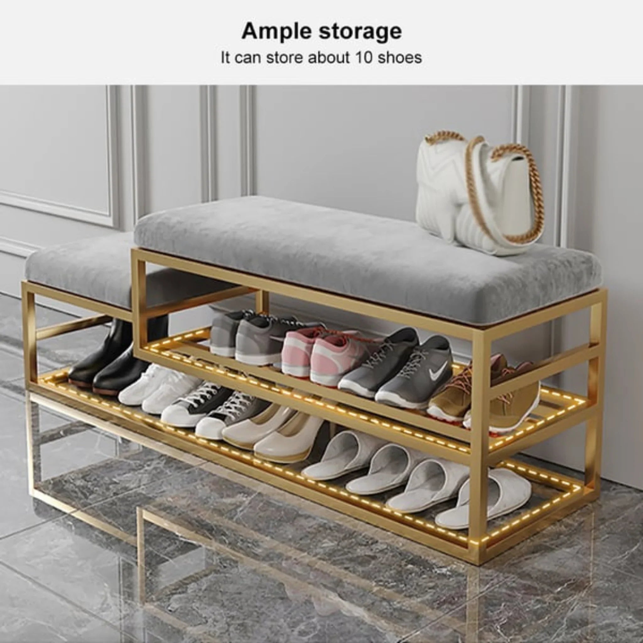 Modern shoe rack bench