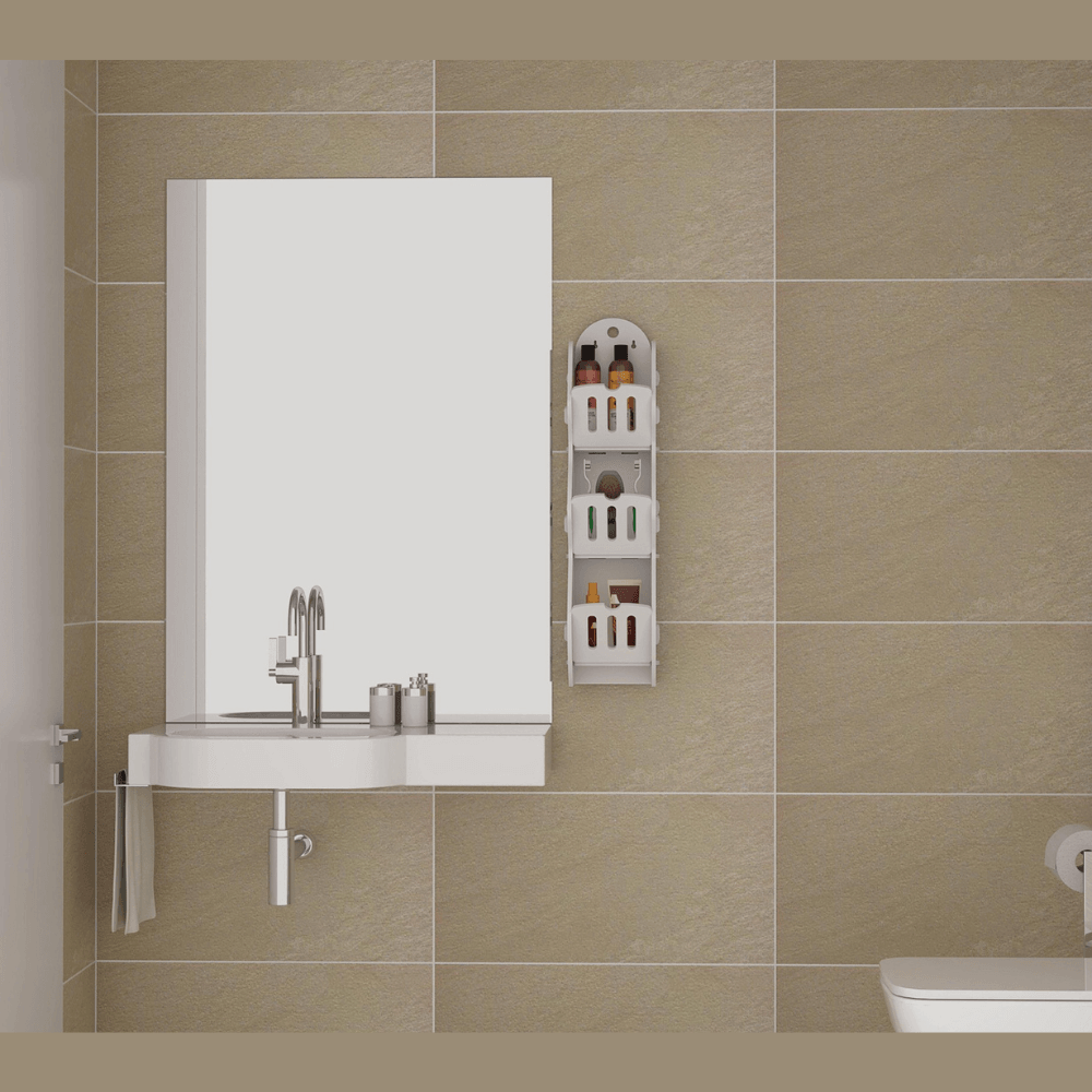 Multi Purpose Waterproof Bathroom Kitchen Rack - installed view