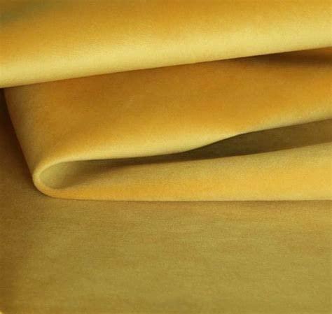 Velours Mustard Yellow Plain Velvet Fabric - WoodenTwist