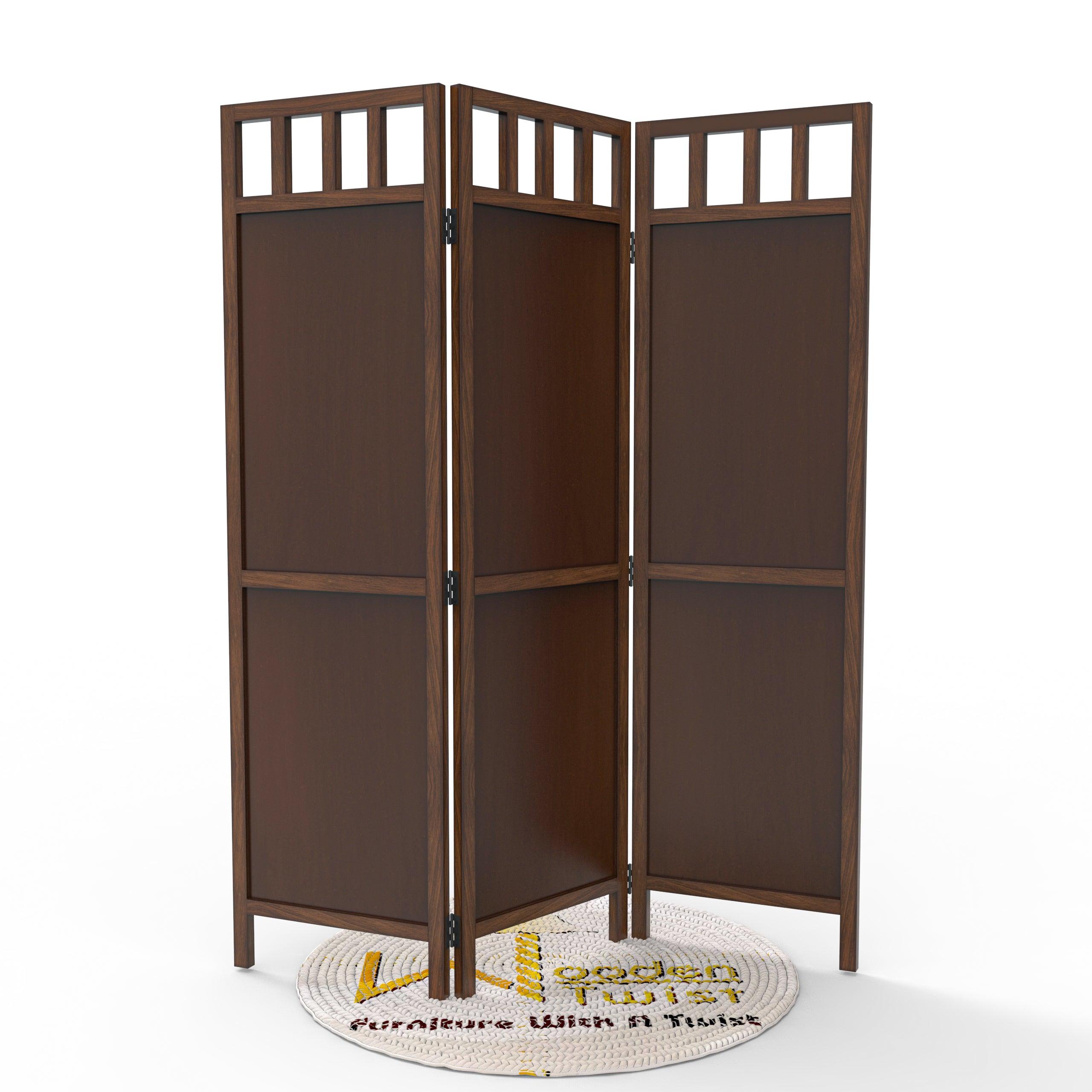 Wooden Room Divider/Wood Separator/Office Furniture/Wooden Partition 3 Panel - WoodenTwist