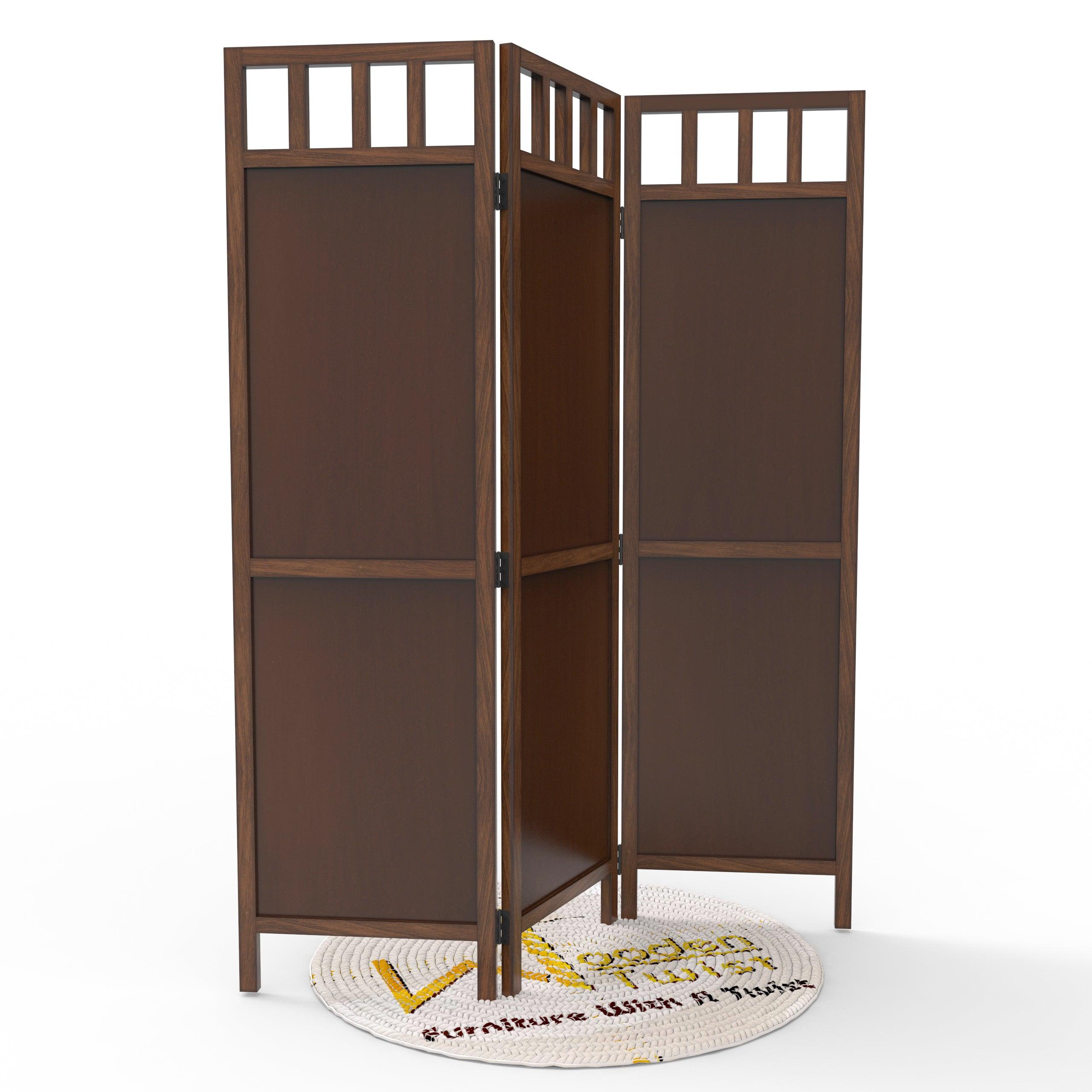 Wooden Room Divider/Wood Separator/Office Furniture/Wooden Partition 3 Panel - WoodenTwist