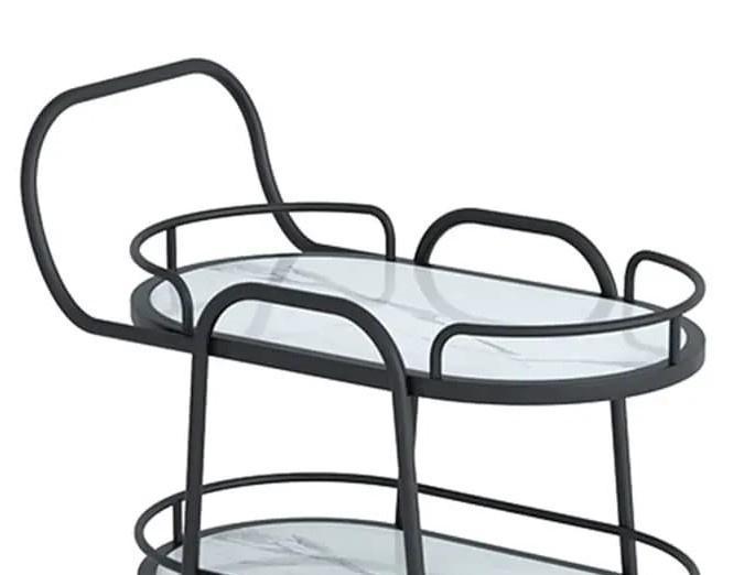 White Marble on a Black Iron Frame