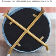 Wooden Twist Luxury Home Decor Accent Ottoman Pouf