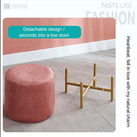 Wooden Twist Luxury Home Decor Accent Ottoman Pouf
