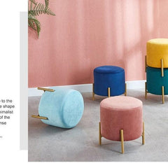 Wooden Twist Luxury Home Decor Accent Ottoman Pouf