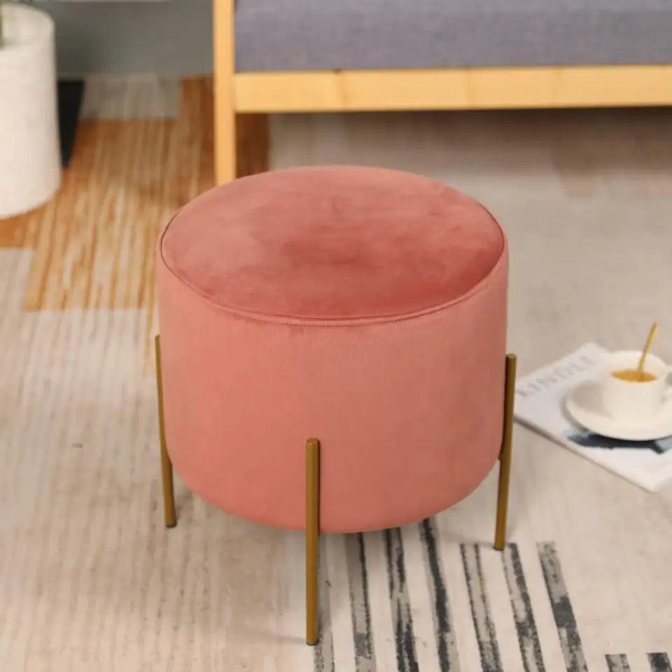 Wooden Twist Luxury Home Decor Accent Ottoman Pouf