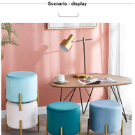 Wooden Twist Luxury Home Decor Accent Ottoman Pouf