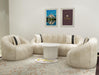 Collin Modern Oval Shape Sofa Set With Center Table - WoodenTwist