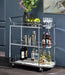 Luxurious Glass and Marble Shelves Trolley