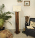 Palisade Wooden Floor Lamp with Premium Beige Fabric Lampshade - WoodenTwist