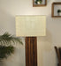 Palisade Wooden Floor Lamp with Premium Beige Fabric Lampshade - WoodenTwist