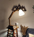 Pascal Wooden Floor Lamp with Brown Base and Jute Fabric Lampshade - WoodenTwist