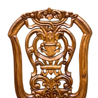 Wooden Twist Bartelso DesignerBack Hand Carved Teak Wood Dining Chair - WoodenTwist