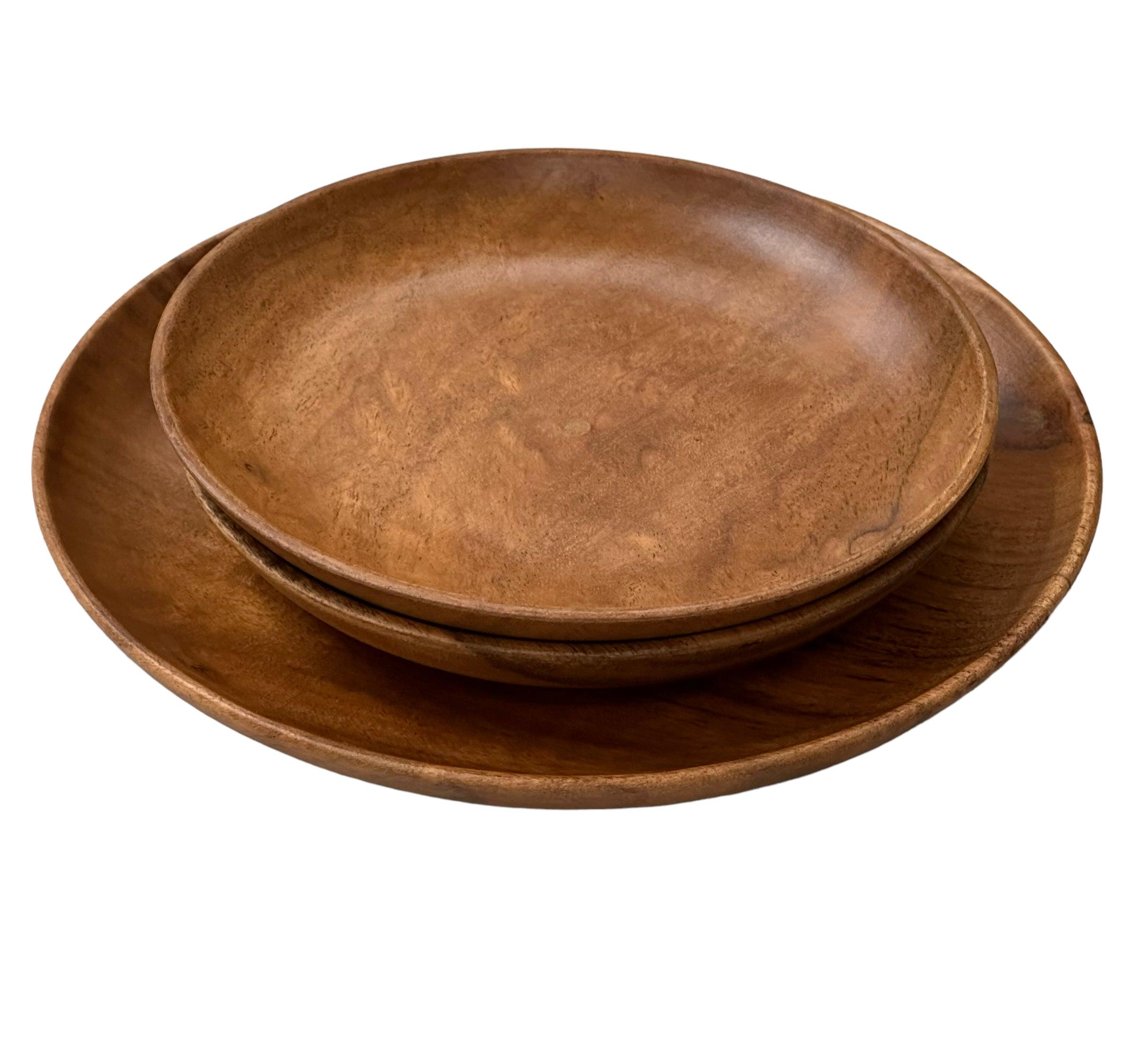 Wooden Round Exquisite Saucer (Set of 3) - WoodenTwist