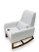 Wooden Twist Boucle Fabric Comfortable Cushion Nursery Rocking Chair with Ottoman - WoodenTwist