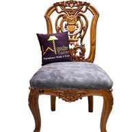 Wooden Twist Bartelso DesignerBack Hand Carved Teak Wood Dining Chair - WoodenTwist