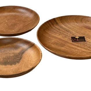 Wooden Round Exquisite Saucer (Set of 3) - WoodenTwist