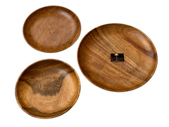 Wooden Round Exquisite Saucer (Set of 3) - WoodenTwist