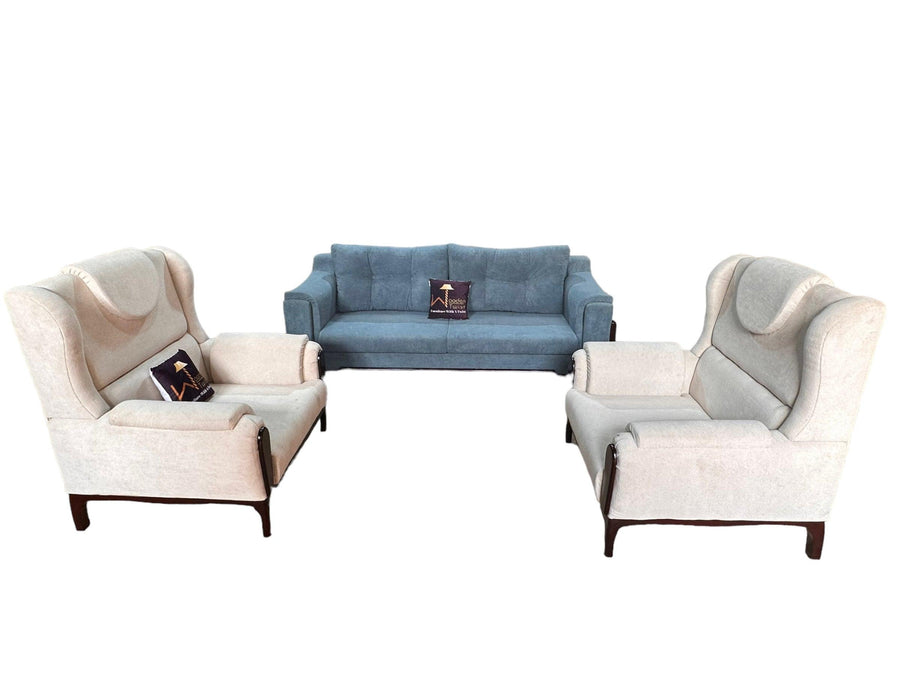 Soft Boucle in Beige & Bluish