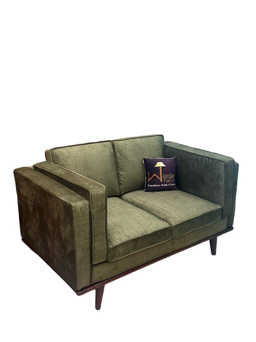 Wooden Twist Stylish Rectangular Modern 3 Seater Sofa ( Green ) - WoodenTwist