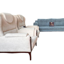 Wooden Twist European Style Teak Wood Interior Sofa Set 3+1+1 - WoodenTwist
