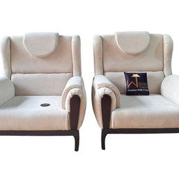 Wooden Twist European Style Teak Wood Interior Sofa Set 3+1+1 - WoodenTwist