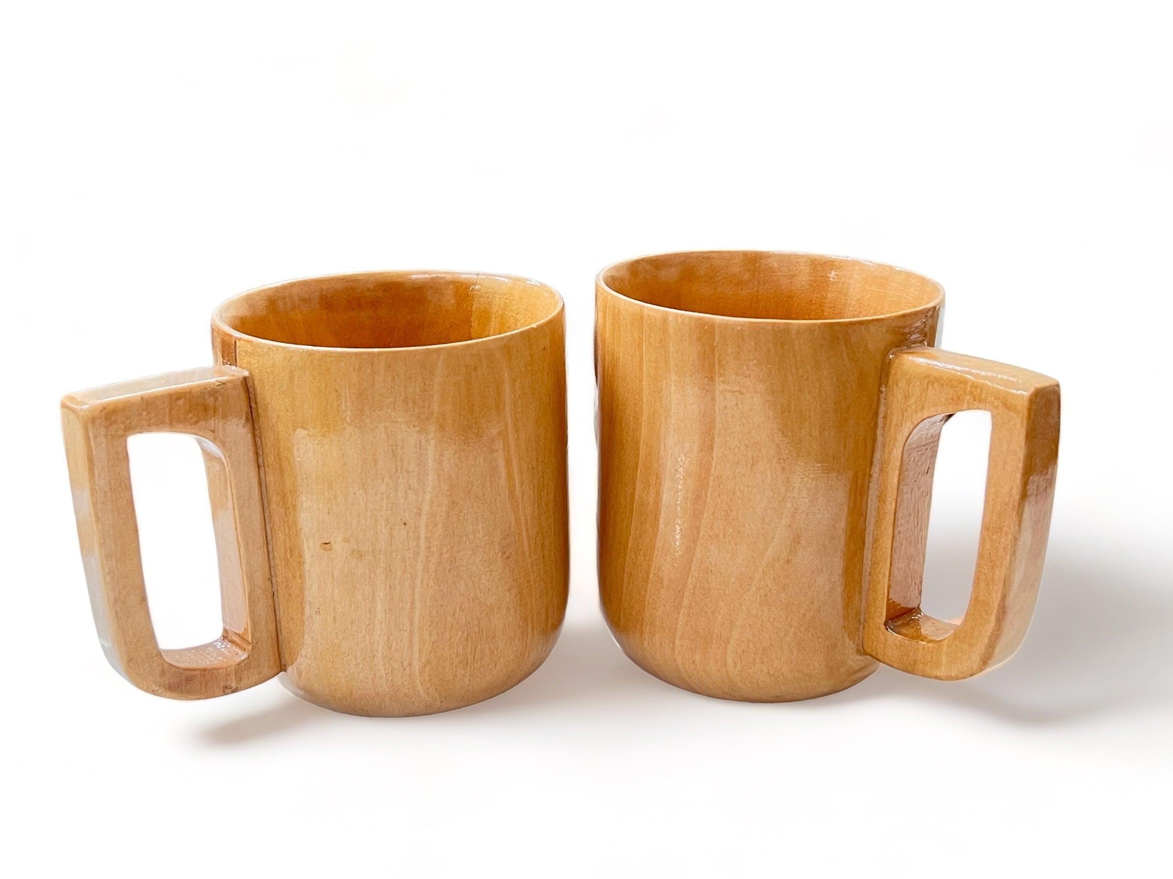 Wooden Twist Agonizing Acacia Wood Tea & Coffee Cup ( Set of 2 ) - WoodenTwist